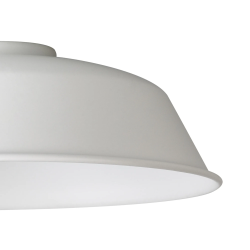 Anya Round 25cm Metal Lampshade With Angled Sides, White