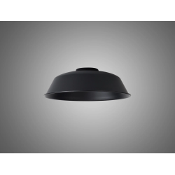 Anya Round 25cm Metal Lampshade With Angled Sides, Black