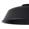 Anya Round 25cm Metal Lampshade With Angled Sides, Black