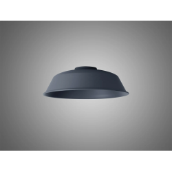 Anya Round 25cm Metal Lampshade With Angled Sides, Cool Grey