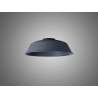 Anya Round 25cm Metal Lampshade With Angled Sides, Cool Grey