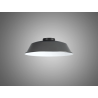 Anya Round 25cm Metal Lampshade With Angled Sides, Black Chrome