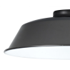 Anya Round 25cm Metal Lampshade With Angled Sides, Black Chrome