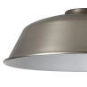 Anya Round 25cm Metal Lampshade With Angled Sides, Brushed Nickel