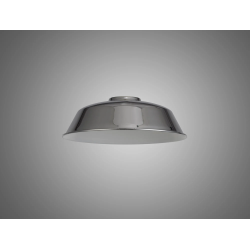 Anya Round 25cm Metal Lampshade With Angled Sides, Chrome