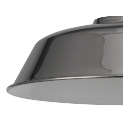 Anya Round 25cm Metal Lampshade With Angled Sides, Chrome