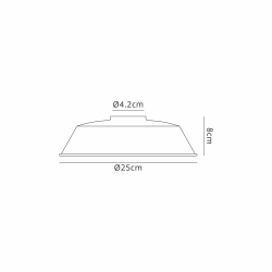 Anya Round 25cm Metal Lampshade With Angled Sides, Chrome