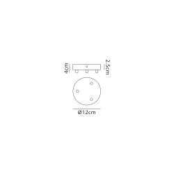 Anya 3 Hole 12cm Canopy/Ceiling Rose Kit White