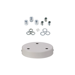 Anya 3 Hole 12cm Canopy/Ceiling Rose Kit White