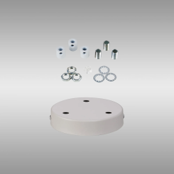 Anya 3 Hole 12cm Canopy/Ceiling Rose Kit White