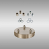 Anya 3 Hole 12cm Canopy/Ceiling Rose Kit Satin Nickel