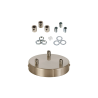 Anya 3 Hole 12cm Canopy/Ceiling Rose Kit Satin Nickel