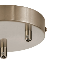 Anya 3 Hole 12cm Canopy/Ceiling Rose Kit Satin Nickel