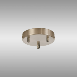 Anya 3 Hole 12cm Canopy/Ceiling Rose Kit Satin Nickel