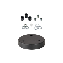 Anya 3 Hole 12cm Canopy/Ceiling Rose Kit Satin Black
