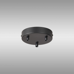 Anya 3 Hole 12cm Canopy/Ceiling Rose Kit Satin Black