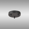 Anya 3 Hole 12cm Canopy/Ceiling Rose Kit Satin Black