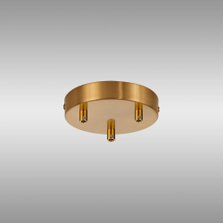 Anya 3 Hole 12cm Canopy/Ceiling Rose Kit Brass