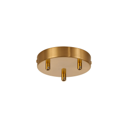 Anya 3 Hole 12cm Canopy/Ceiling Rose Kit Brass