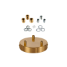 Anya 3 Hole 12cm Canopy/Ceiling Rose Kit Brass