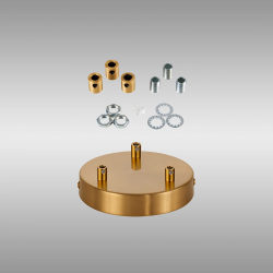 Anya 3 Hole 12cm Canopy/Ceiling Rose Kit Brass
