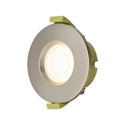 Elegance 5/7W CCT Selectable Fire Rated LED Downlight - Triac Dimmable, Satin Nickel