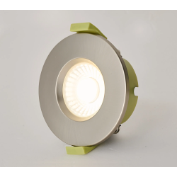 Elegance 5/7W CCT Selectable Fire Rated LED Downlight - Triac Dimmable, Satin Nickel