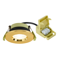 Elegance 5/7W CCT Selectable Fire Rated LED Downlight - Triac Dimmable, Brass Gold