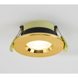 Elegance 5/7W CCT Selectable Fire Rated LED Downlight - Triac Dimmable, Brass Gold