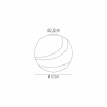 Sunstone Wall Light, 2 Light G9, Satin Nickel/Grey Round Marble Effect Glass Shade