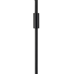 Sunstone Floor Lamp, 4 Light G9, Satin Black/Smoke Ribbed Round Glass Shade