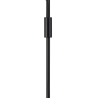 Sunstone Floor Lamp, 4 Light G9, Satin Black/Smoke Ribbed Round Glass Shade