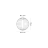 Sunstone Semi Flush Light, 8 Light G9, Satin Nickel/Light Iridescent Segment Round Globe Glass Shade