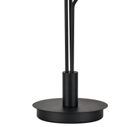 Sunstone Table Lamp, 3 Light G9, Satin Black/Grey Round Marble Effect Glass Shade