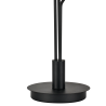 Sunstone Table Lamp, 3 Light G9, Satin Black/Grey Round Marble Effect Glass Shade