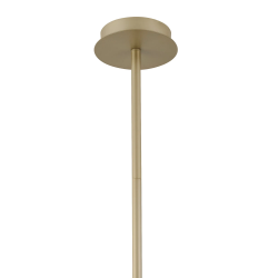 Sunstone Fixed Pendant, 6 Light G9, Light Painted Beige/Smoke Plated Open Mouth Round Glass Shade