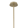 Sunstone Fixed Pendant, 6 Light G9, Light Painted Beige/Smoke Plated Open Mouth Round Glass Shade