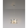 Versa 35cm Round Flush/Semi Ceiling/Pendant Convertible, 3 x E14, Polished Chrome/Clear Glass