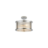 Versa 35cm Round Flush/Semi Ceiling/Pendant Convertible, 3 x E14, Polished Chrome/Clear Glass
