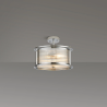 Versa 35cm Round Flush/Semi Ceiling/Pendant Convertible, 3 x E14, Polished Chrome/Clear Glass