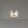 Versa 35cm Round Flush/Semi Ceiling/Pendant Convertible, 3 x E14, Polished Chrome/Clear Glass