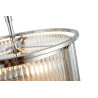 Versa 35cm Round Flush/Semi Ceiling/Pendant Convertible, 3 x E14, Polished Chrome/Clear Glass