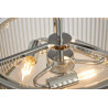Versa 35cm Round Flush/Semi Ceiling/Pendant Convertible, 3 x E14, Polished Chrome/Clear Glass