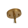 Versa 35cm Round Flush/Semi Ceiling/Pendant Convertible, 3 x E14, Brass/Clear Glass