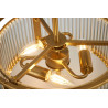 Versa 35cm Round Flush/Semi Ceiling/Pendant Convertible, 3 x E14, Brass/Clear Glass