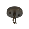 Versa 35cm Round Flush/Semi Ceiling/Pendant Convertible, 3 x E14, Bronze/Clear Glass