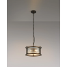 Versa 35cm Round Flush/Semi Ceiling/Pendant Convertible, 3 x E14, Bronze/Clear Glass