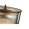 Versa 35cm Round Flush/Semi Ceiling/Pendant Convertible, 3 x E14, Bronze/Clear Glass