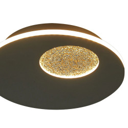 Eclipse Aura 35cm Ceiling/Wall Light, 24W LED, 3000K, 2300lm, Black/Gold