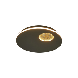Eclipse Aura 35cm Ceiling/Wall Light, 24W LED, 3000K, 2300lm, Black/Gold